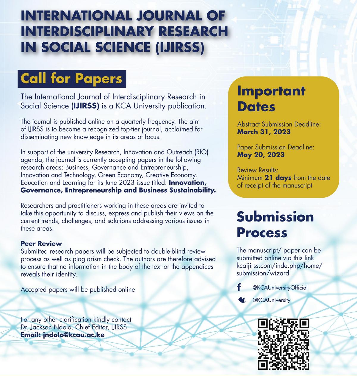 INTERNATIONAL JOURNAL OF INTERDISCIPLINARY RESEARCH IN SOCIAL SCIENCE